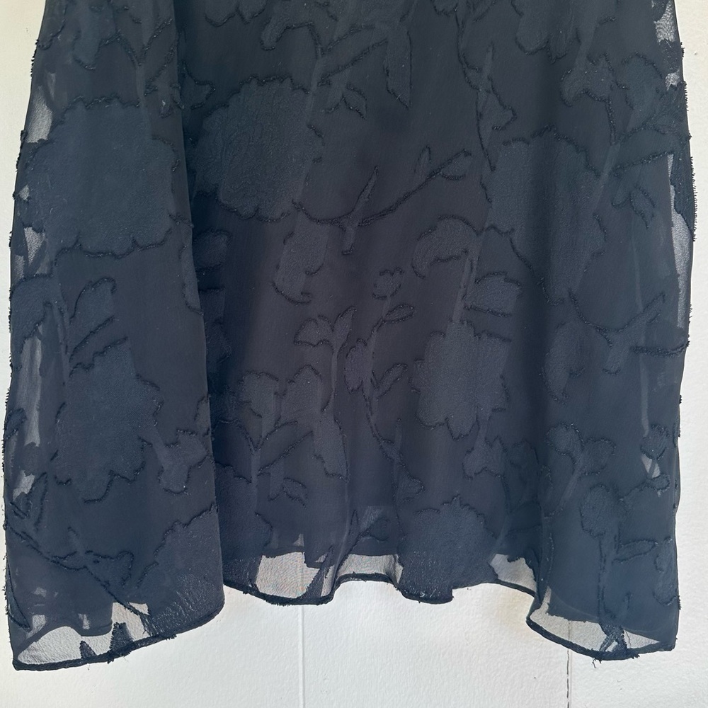 GENTLE FAWN Black Sheer Floral Pattern Overlay Camisole Small - Picture 3 of 8